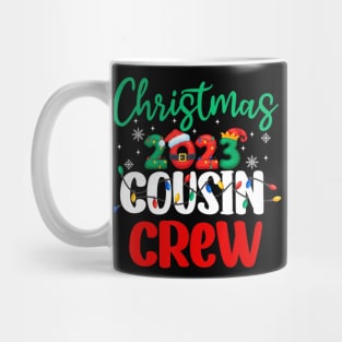 Christmas 2023 Cousin Crew Xmas Lights Funny Matching Pajama Mug